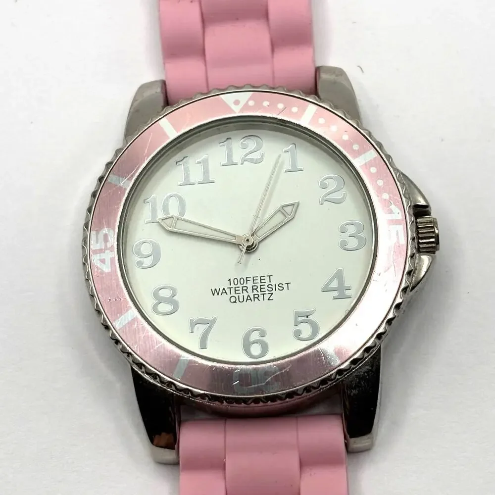 Pink & Silver Men's Watch